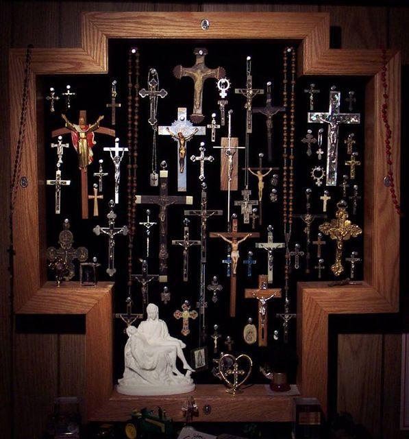 Oak Cross display case; Designed by me